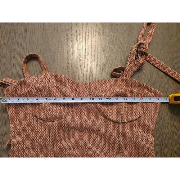 Free People Sunflower Corset Bustier Shoulder Tie Cropped Tank Top L - Picture 5 of 7